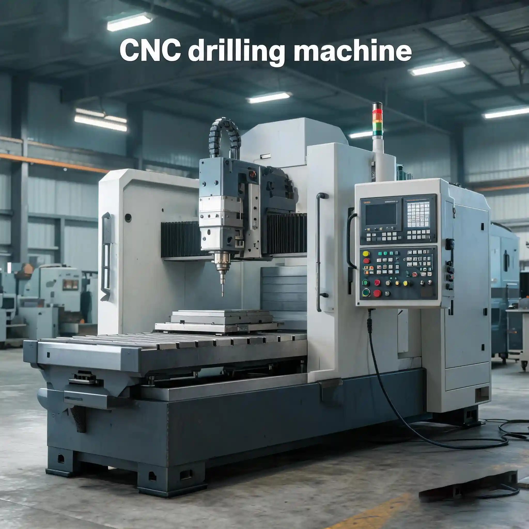 CNC drilling machine for precise hole making on custom metal plastic prototype machined parts