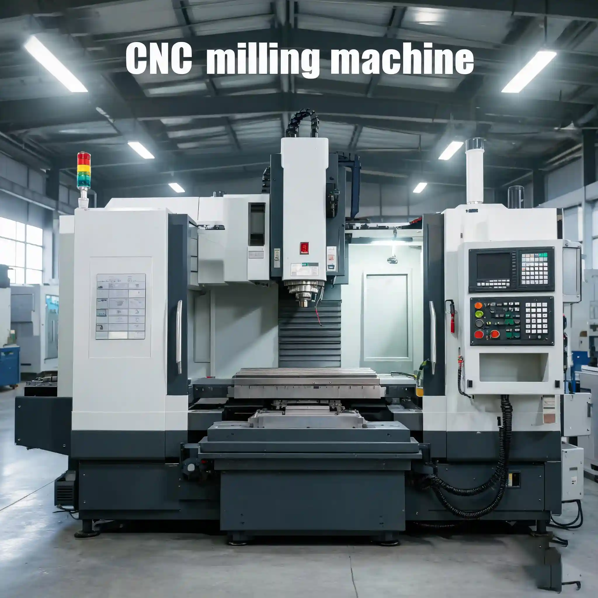 CNC milling machine processing high‑precision custom metal plastic prototype mechanical parts