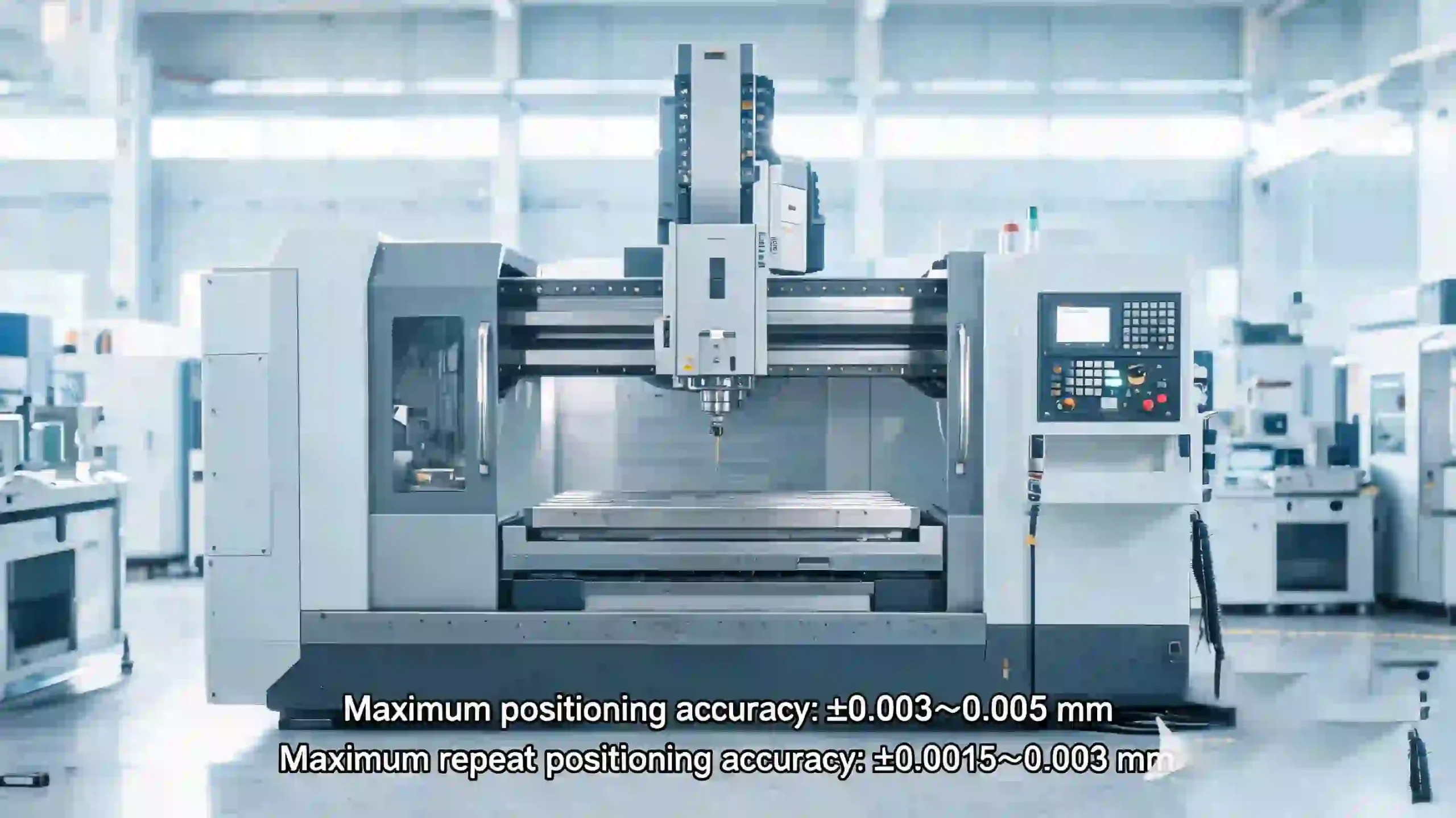 Precision CNC machined parts with positioning accuracy ±0.003‑0.005 mm and repeat positioning accuracy ±0.0015‑0.003 mm
