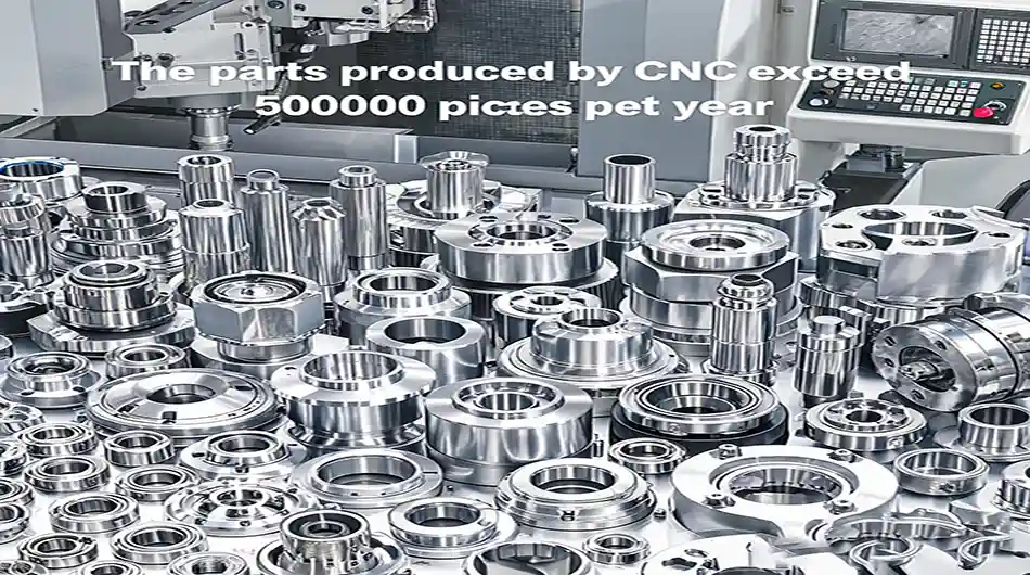 CNC machined parts with annual output over 500000 pieces, mass precision custom mechanical components